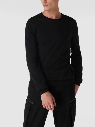 BOSS Strickpullover aus Schurwolle Modell 'Botto' Black 4