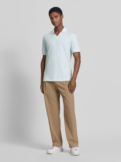 s.Oliver RED LABEL Regular Fit Poloshirt aus Baumwoll-Mix Hellblau 1