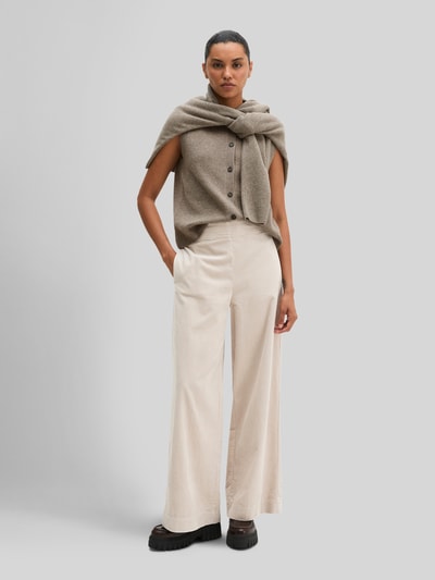 Marc O'Polo Wide Leg Cordhose aus reiner Baumwolle Stein 1