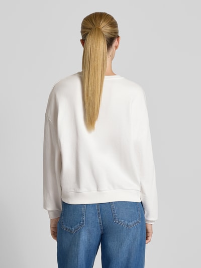 More & More Bluza o kroju oversized z prążkowanymi wykończeniami Złamany biały 5