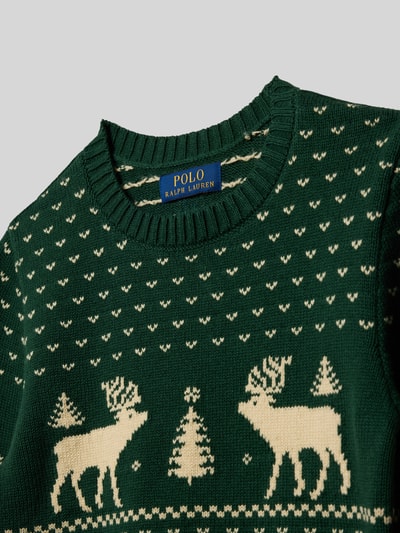 Polo Ralph Lauren Teens Gebreide pullover met ribboorden Donkergroen - 2