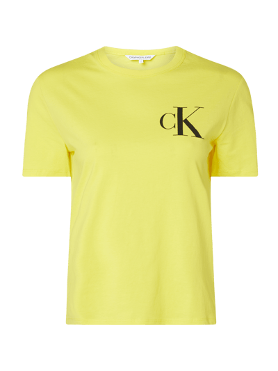 Calvin Klein Jeans T-Shirt mit Logo-Prints Gelb 1