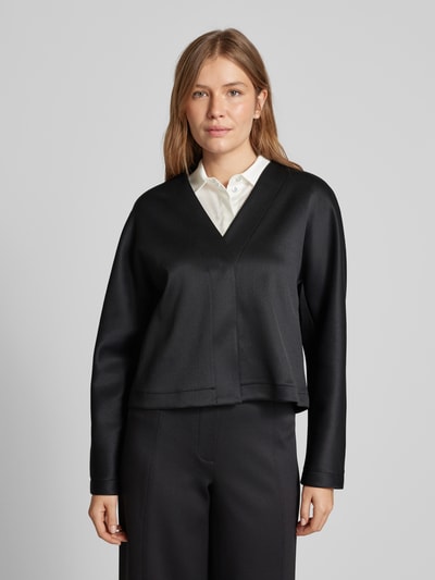 MaxMara Leisure Blazer mit V-Ausschnitt Modell 'CANOSSA' Black 4