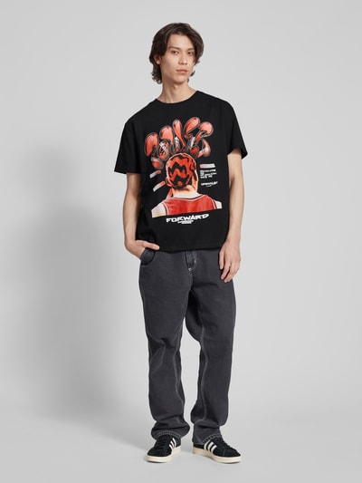 Mister Tee Oversized T-shirt met motief- en statementprint Zwart - 1