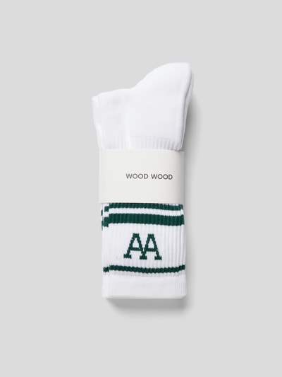 WOOD WOOD Socken mit Logo-Stitching Weiß 3
