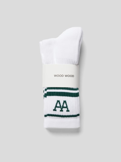 WOOD WOOD Socken mit Logo-Stitching Weiss 3