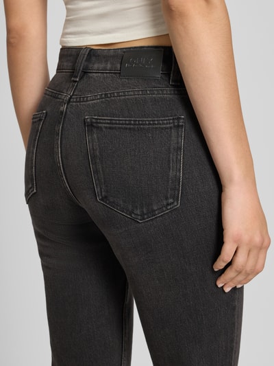 Only Jeansy o kroju straight fit z mieszanki bawełny model ‘EMILY’ Czarny 3