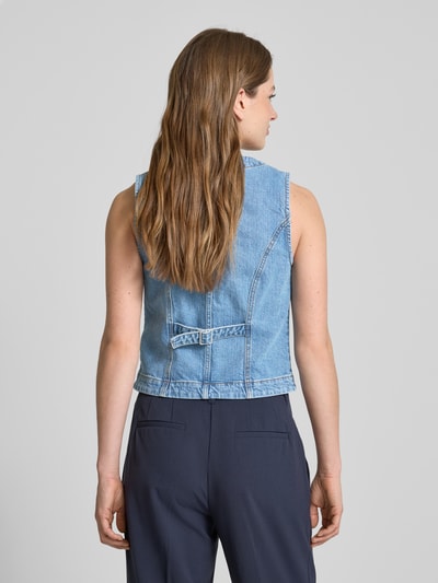 MSCH Copenhagen Jeansweste mit V-Ausschnitt Modell 'Eli Ada' Jeansblau 5