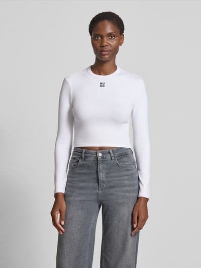 HUGO Regular fit shirt met lange mouwen van katoenmix, model 'DAFILOMENA' Offwhite - 4