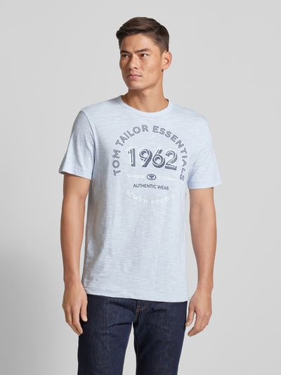 Tom Tailor T-Shirt in Melange-Optik Blau 4