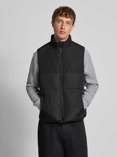 Jack & Jones Kamizelka pikowana ze stójką model ‘MAZE’ Czarny 4