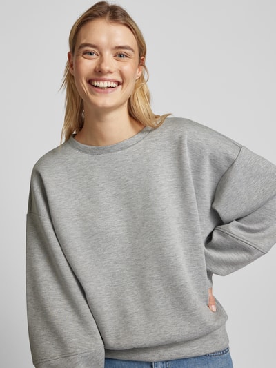 OPUS Sweatshirt met extra brede schouders, model 'Gugi' Lichtgrijs gemêleerd - 3