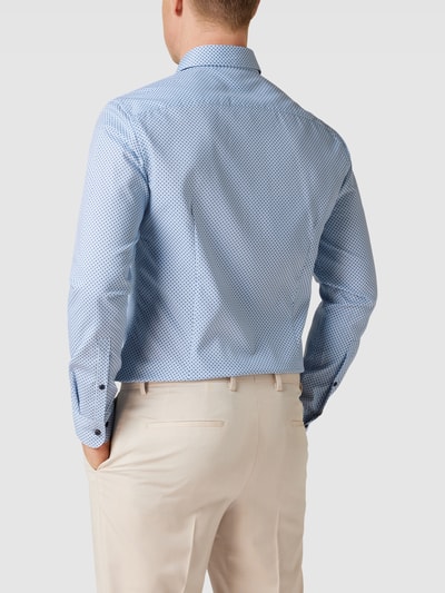 Jake*s Slim Fit Slim Fit Business-Hemd mit Allover-Muster Bleu 5