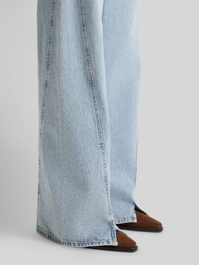 BOSS Orange Wide Leg Jeans aus reiner Baumwolle mit Ziernähten Modell 'C_MARLENE SLIT HR' Hellblau 3