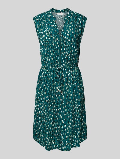 Apricot Knielanges Kleid aus Viskose mit Reißverschluss Dunkelgruen 2