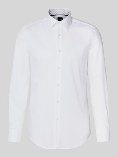 BOSS Koszula biznesowa o kroju slim fit z czystej bawełny model ‘HANK’ Biały 2