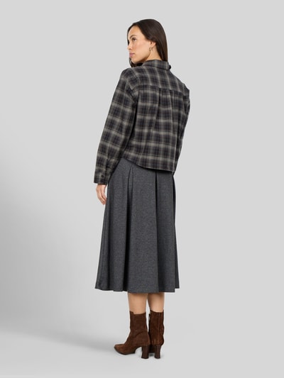 Soyaconcept Midi-Rock mit Falten Modell 'SC-HEIKA 2' Dunkelgrau 4