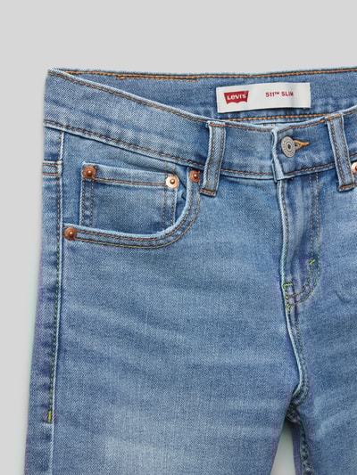 Levi’s® Kids Slim Fit Jeansshorts mit Eingrifftaschen Modell '511' Hellblau 2