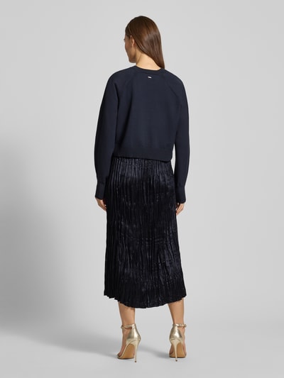 BOSS Tailliertes Freizeitkleid aus Viskose-Mix Modell 'FIOLETTA' Marine 5