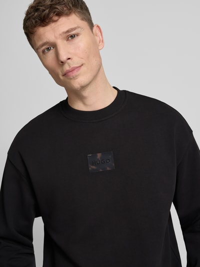 HUGO Regular Fit Sweatshirt aus reiner Baumwolle Modell 'DAYLO' Black 3