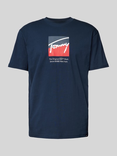 Tommy Jeans Regular Fit T-Shirt mit Label-Print Marine 2