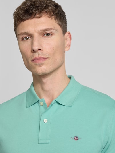 GANT Slim Fit Poloshirt mit Logo-Stitching Tuerkis 3