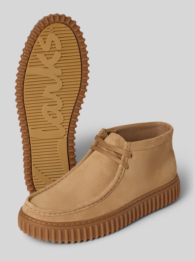 Clarks Boots met profielzool, model 'Torhill Hi' Zand - 4
