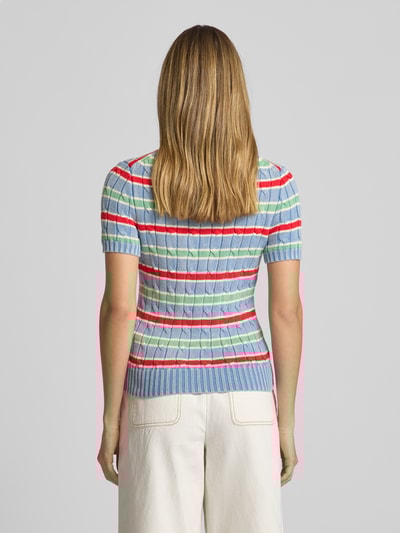 Polo Ralph Lauren Strickpullover mit Brusttasche Hellblau 5