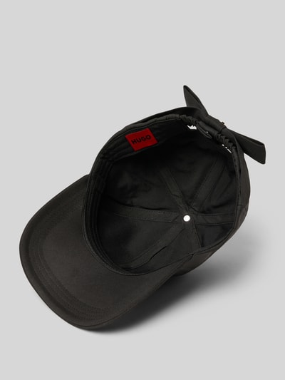 HUGO Czapka z daszkiem i detalem z logo model ‘Ally’ Czarny 2