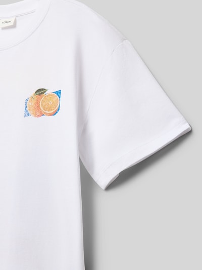 s.Oliver RED LABEL Regular Fit T-Shirt aus Baumwolle Weiss 2