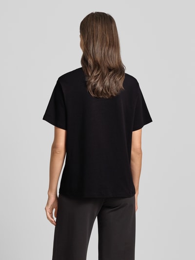 EA7 Emporio Armani Regular fit T-shirt van katoenmix met logo-applicatie Zwart - 5