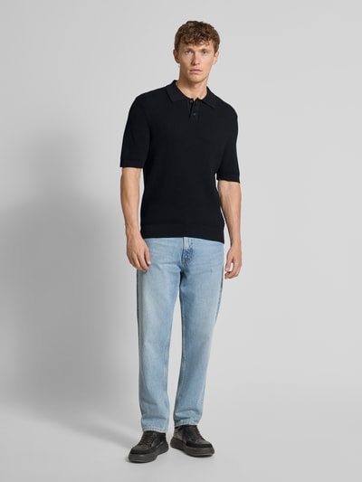 BOSS Orange Relaxed Fit Poloshirt aus Baumwoll-Kapok-Mix Black 1