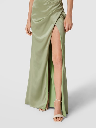 Luxuar Abendkleid mit Wasserfall-Ausschnitt Mint 3