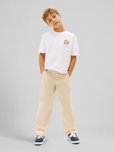 Tommy Hilfiger Kids Regular Fit T-Shirt aus reiner Baumwolle Weiss 1