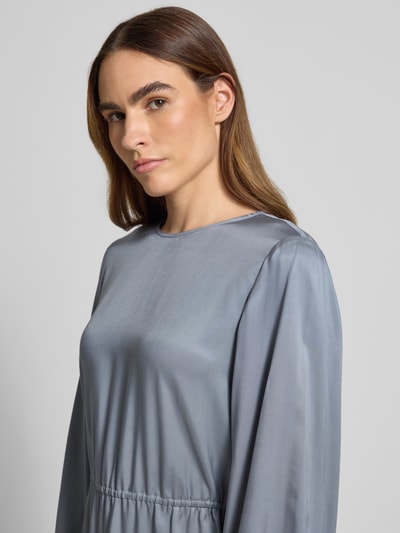 comma Knielanges Kleid mit Tunnelzug Rauchblau 3