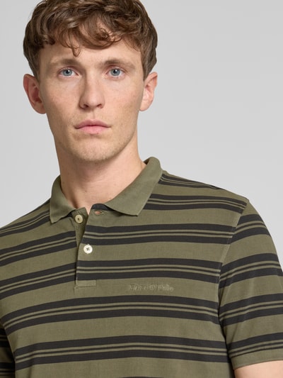 Marc O'Polo Regular Fit Poloshirt aus Baumwoll-Piqué Oliv 3