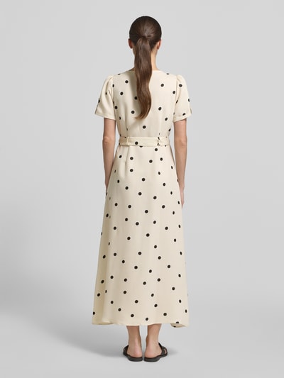 VERO MODA Getailleerde vrijetijdsjurk met all-over motief model 'JOAN' Beige gemêleerd - 5