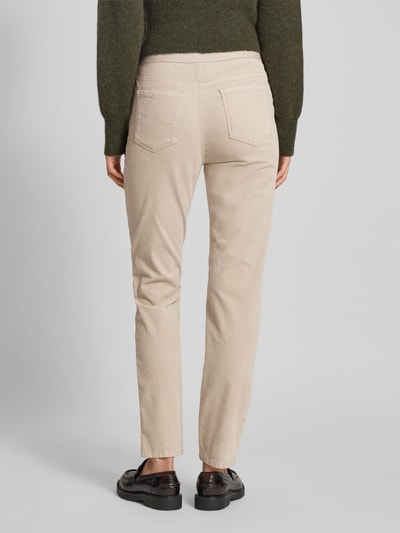 Marc Cain Stoffhose mit elastischem Logo-Bund Sand 5