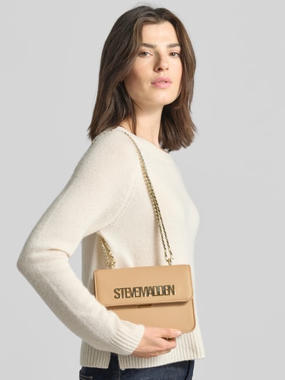Steve Madden Crossbodytas met logo-applicatie, model 'Stakes' Beige - 1