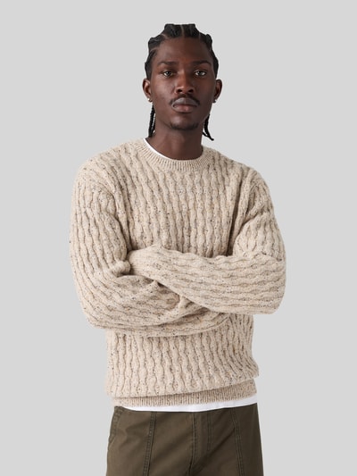 Levi's® Pullover mit strukturiertem Zopfmuster Beige 1