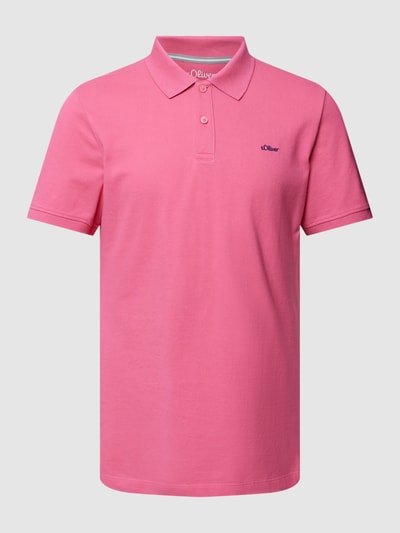 s.Oliver RED LABEL Koszulka polo z wyhaftowanym logo Mocnoróżowy 2