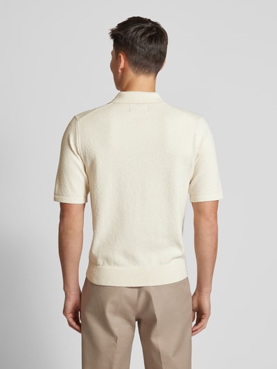 JAKE*S STUDIO MEN Poloshirt mit Strukturmuster Ecru 5