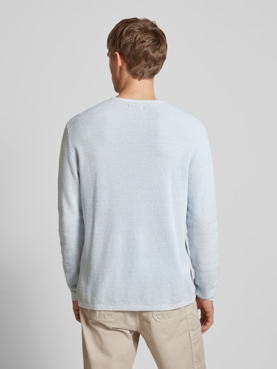 Jack & Jones Strickpullover mit gerippten Abschlüssen Modell 'GEORGE' Hellblau Melange 5