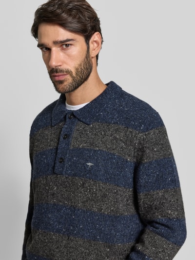 Fynch-Hatton Strickpullover mit Polokragen Marine 3