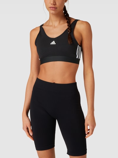 ADIDAS SPORTSWEAR Sportbeha met labeltypische galonstrepen Zwart - 4