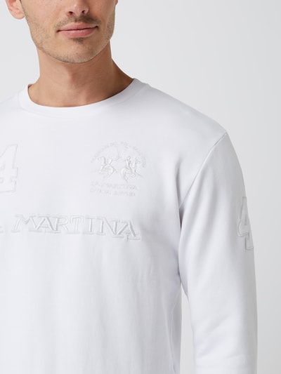 La Martina Sweatshirt mit Logo  Weiss 3