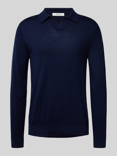 SELECTED HOMME Regular fit poloshirt van zuivere wol, model 'TRAY' Donkerblauw - 2