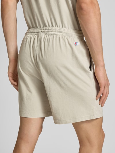 CHAMPION Korte regular fit broek met labelstitching Beige - 3