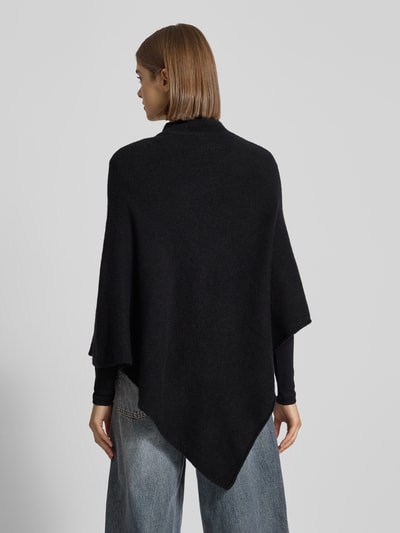 Pieces Loose fit gebreide poncho met ronde hals en kraag, model 'FORTUNA' Zwart - 5