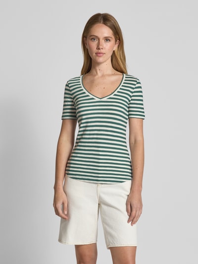 Marc O'Polo Regular Fit T-Shirt aus Slub Jersey Smaragd 4